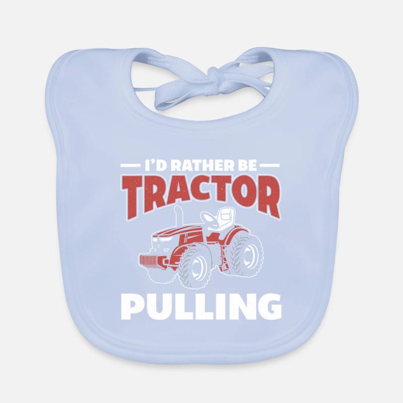 Traktor Pulling Trecker Trekker Bauer Landwirt Baby Bio-Lätzchen