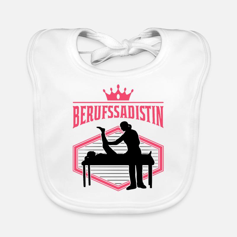 Berufssadistin Physiotherapeut Physio Baby Bio-Lätzchen