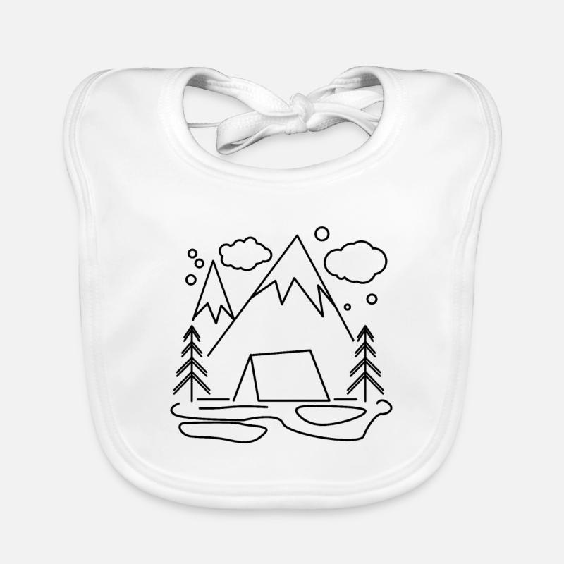 Berg Berge Wandern Baby Bio-Lätzchen