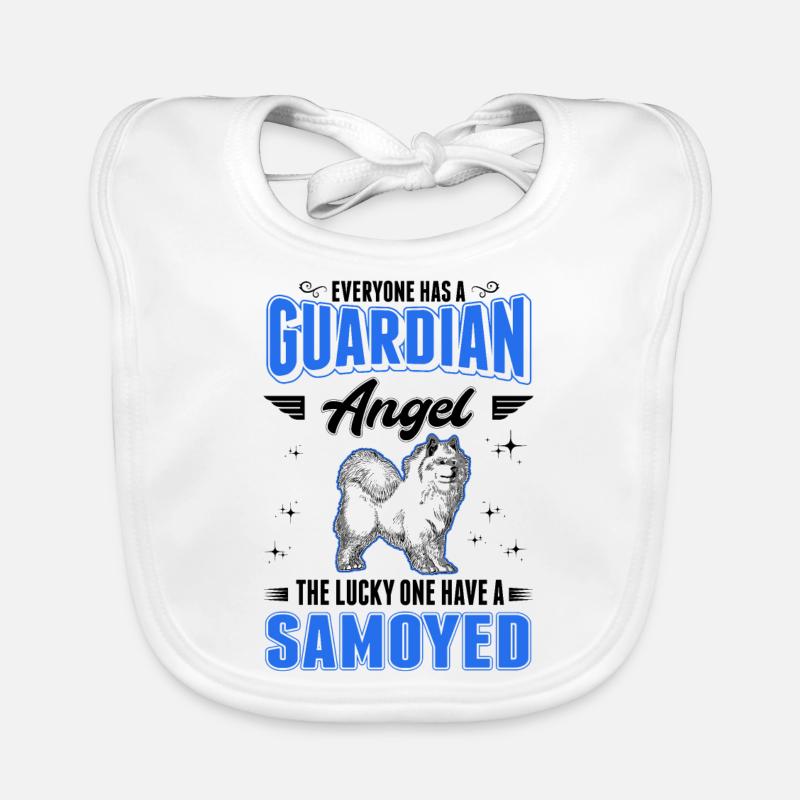 Samojede Schutzengel Schlittenhund Samojeden Baby Bio-Lätzchen