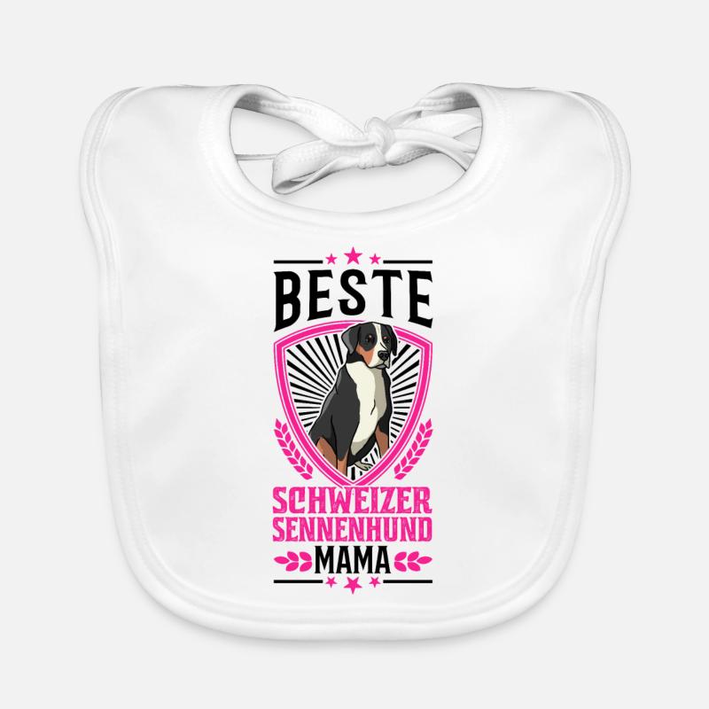 Beste Schweizer Sennenhund Mama Baby Bio-Lätzchen