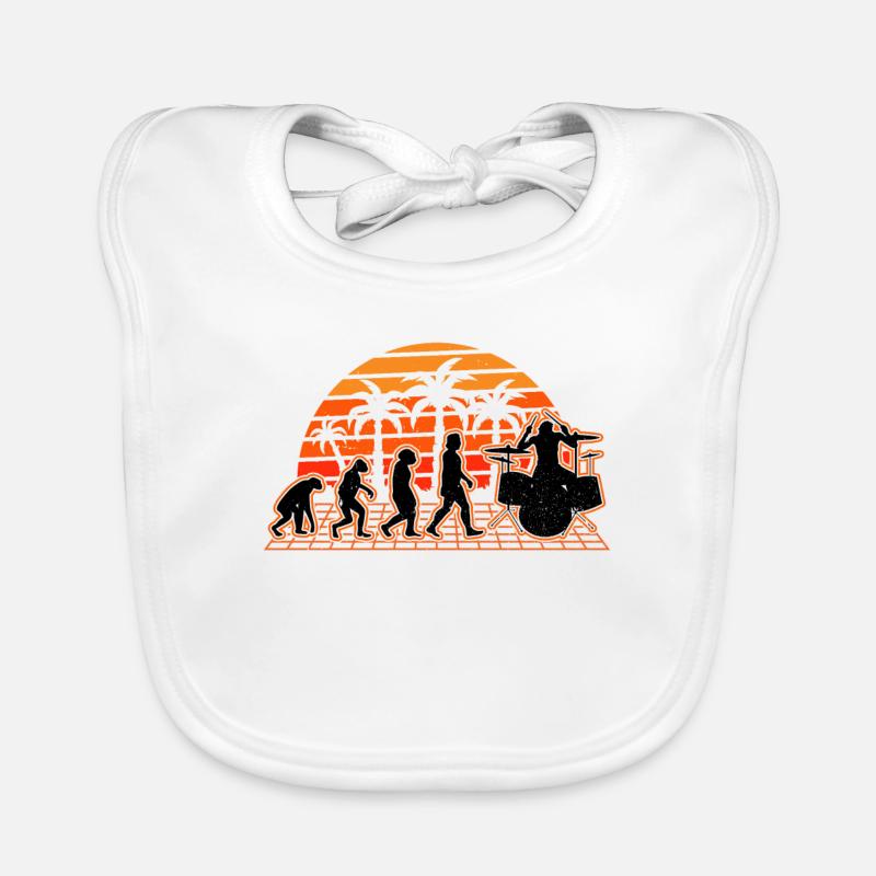 Drums Evolution Sunset Drummer Drummer Organic Baby Bibs