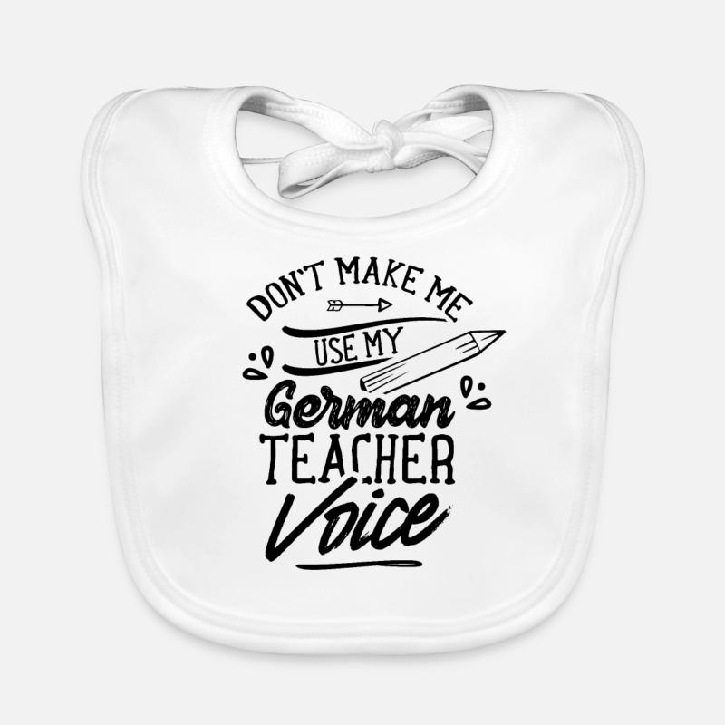 German teacher Voice German course German teacher Organic Baby Bibs