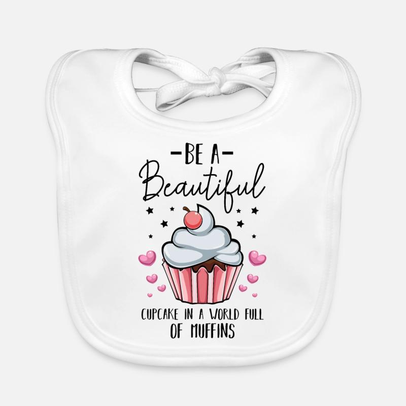 Cupcake - Bavoir bio Bébé - blanc