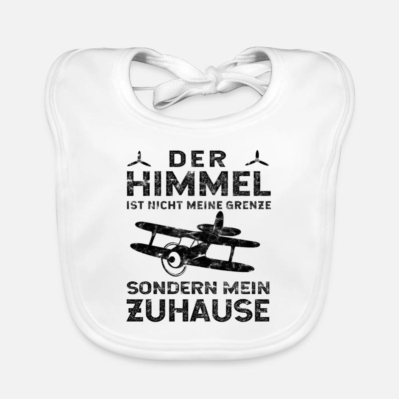 Flugzeug Pilot Flieger Flug Spruch Baby Bio-Lätzchen