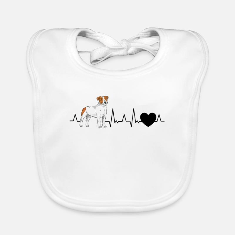 Parson Russell Terrier Herzschlag Baby Bio-Lätzchen