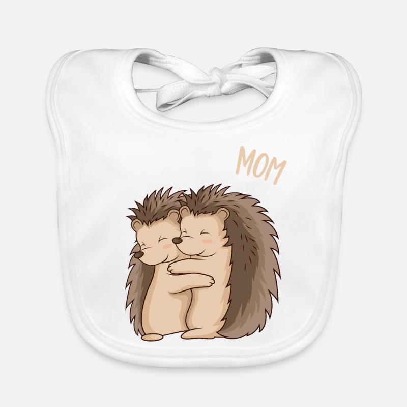 Hérisson Mama Pet Femmes - Bavoir bio Bébé - blanc