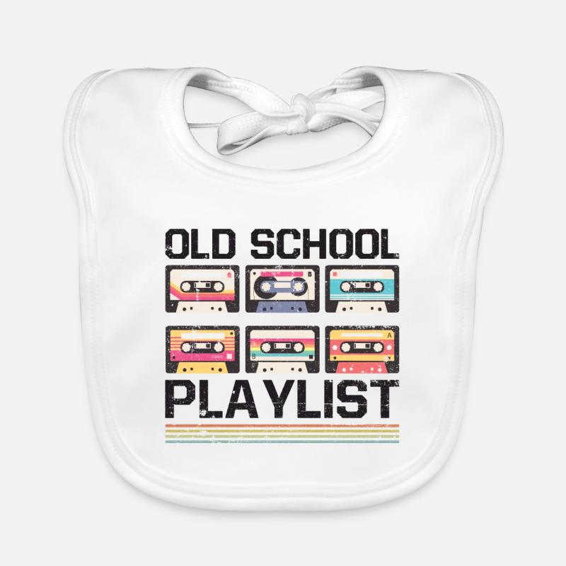 Old School Playlist Kassette Musik Retro 80er Baby Bio-Lätzchen