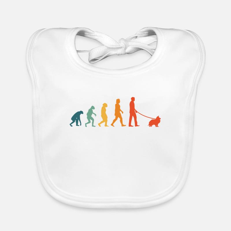 Shetland Sheepdog Evolution Retro Sheltie Baby Bio-Lätzchen