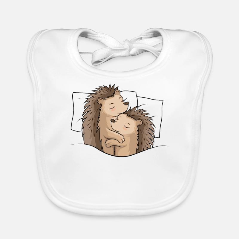 Offizielles Schlafshirt Igel - Baby Bio-Lätzchen - Weiß