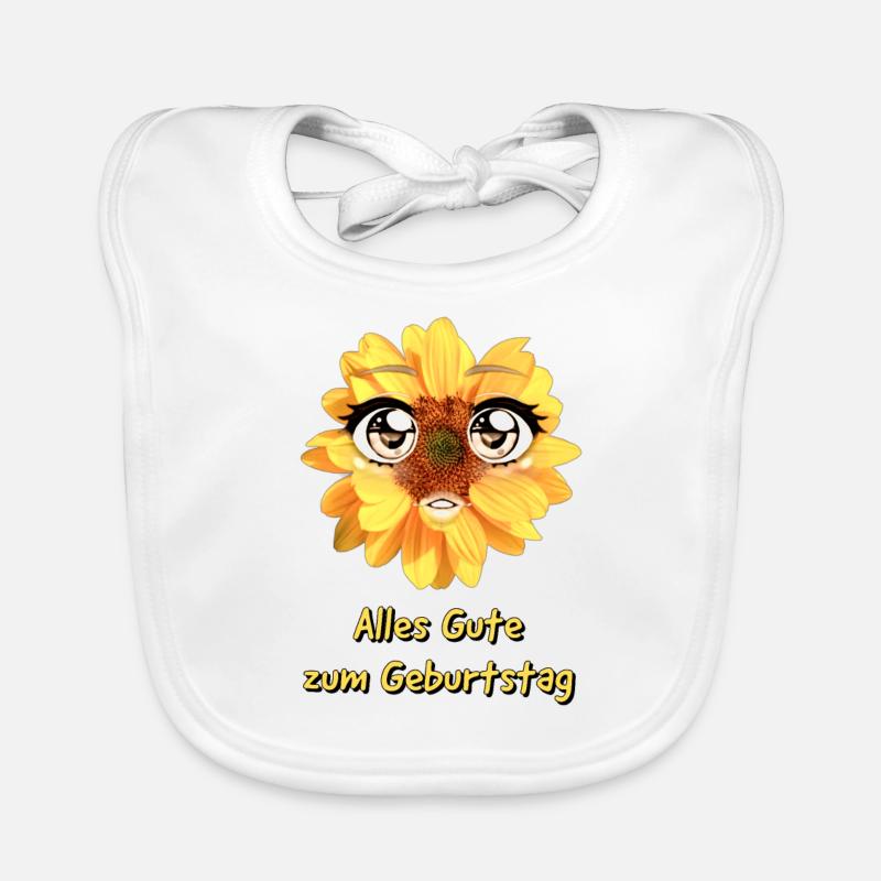 Buon compleanno Lingua Tedesco Bavaglino ecologico per neonato