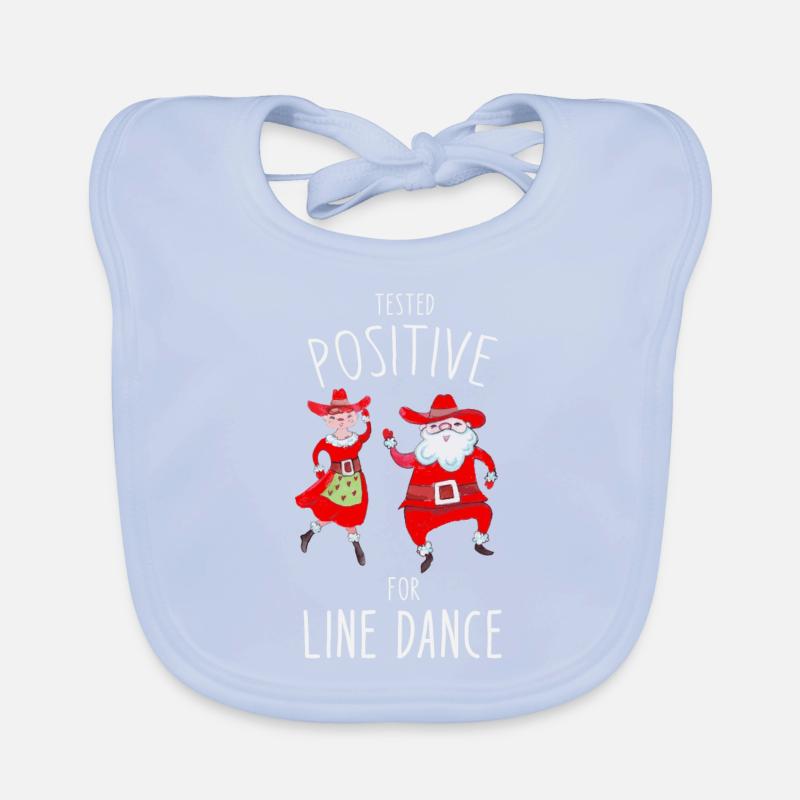 Line Dancing Positiv getestet für Line Dance Baby Bio-Lätzchen