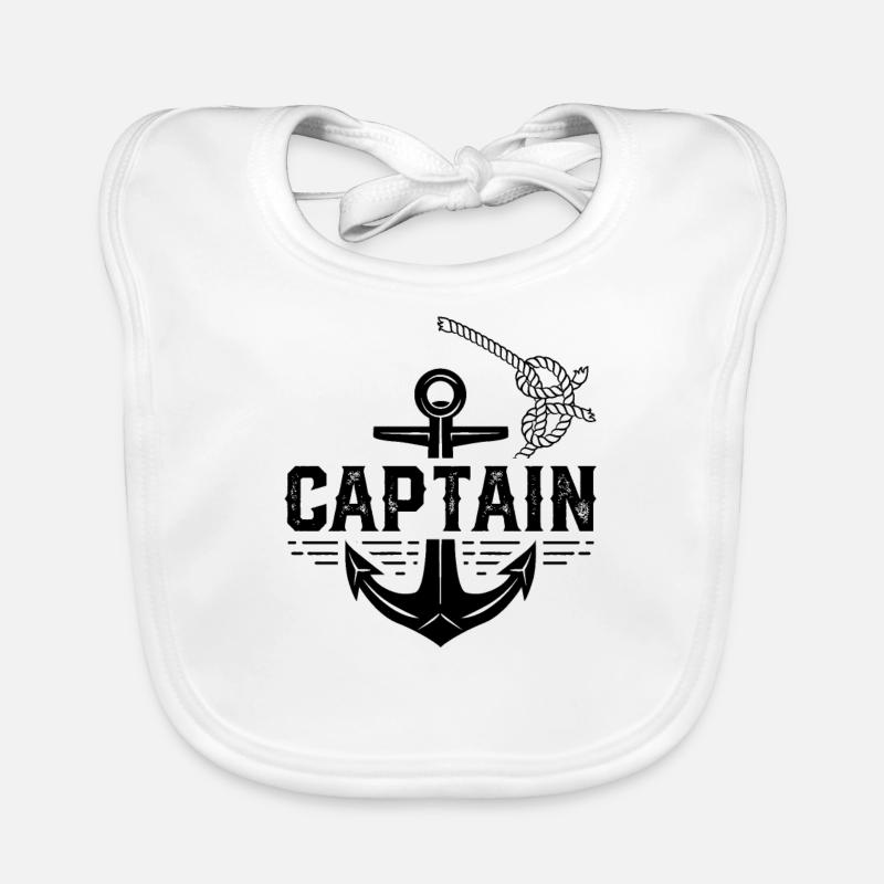 Kapitän Captain Boot Schiffsführer Bootsführer Baby Bio-Lätzchen