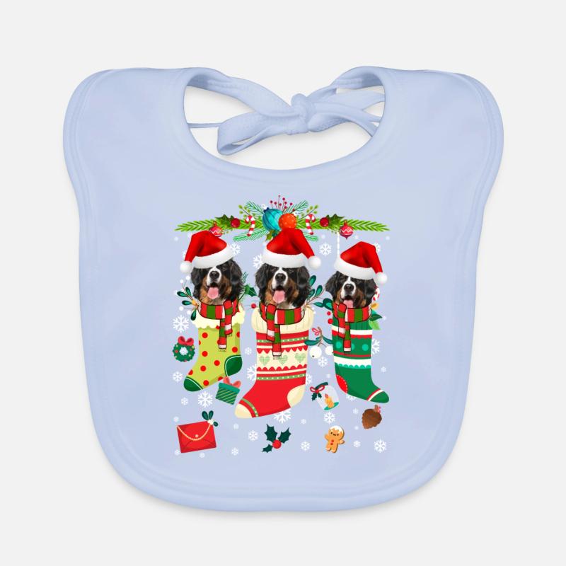 Pull de Noël moche St. Bernard Dog Edition Bavoir bio Bébé