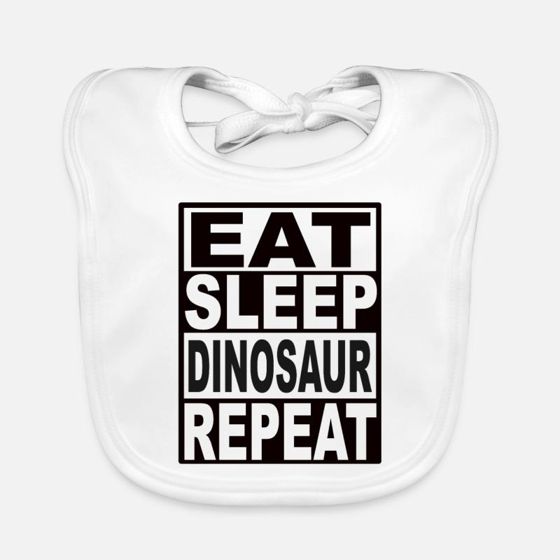 Manger Sommeil Dinosaure Répéter Bavoir bio Bébé