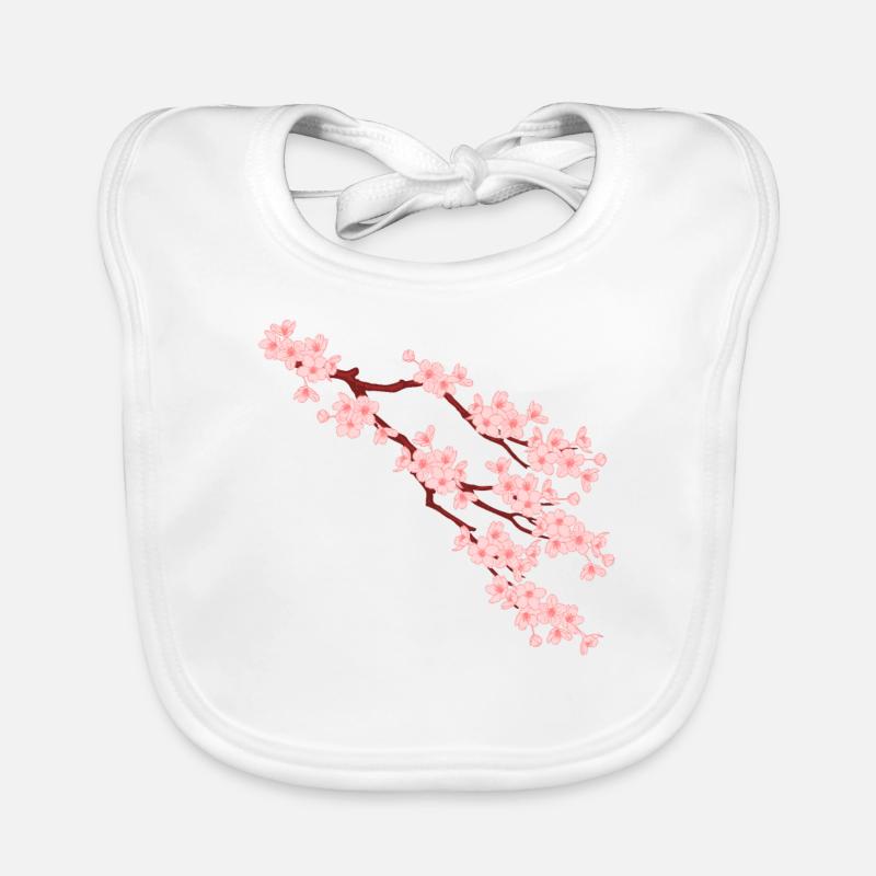 sakura - Bavoir bio Bébé - blanc