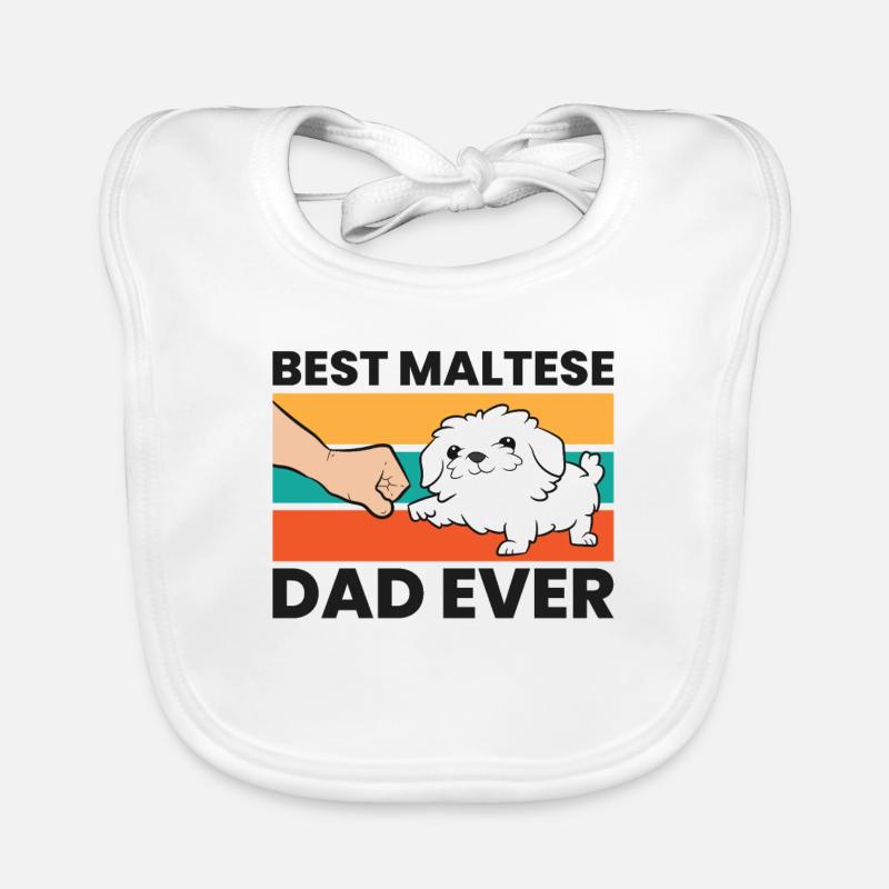 Malteser Hundehalter Bester Malteser Papa aller Baby Bio-Lätzchen