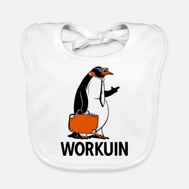 Business Penguin Job Workers Workuin Workers Organic Baby Bibs