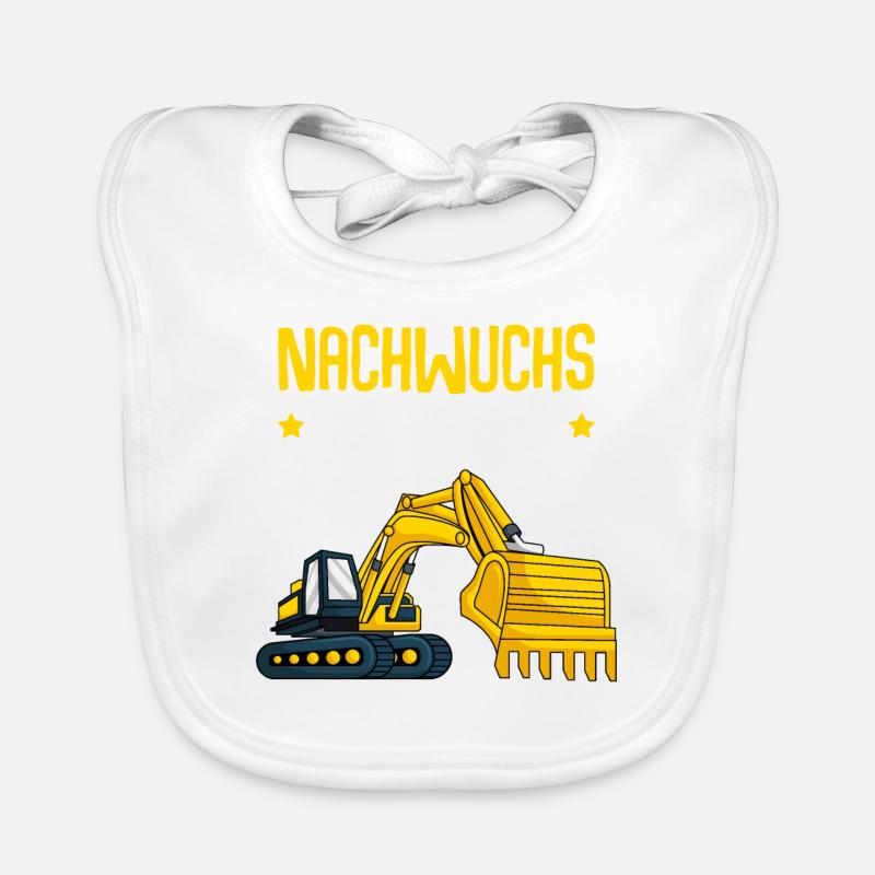 Bagger Nachwuchs Baggerfahrer Kinder Baby Bio-Lätzchen