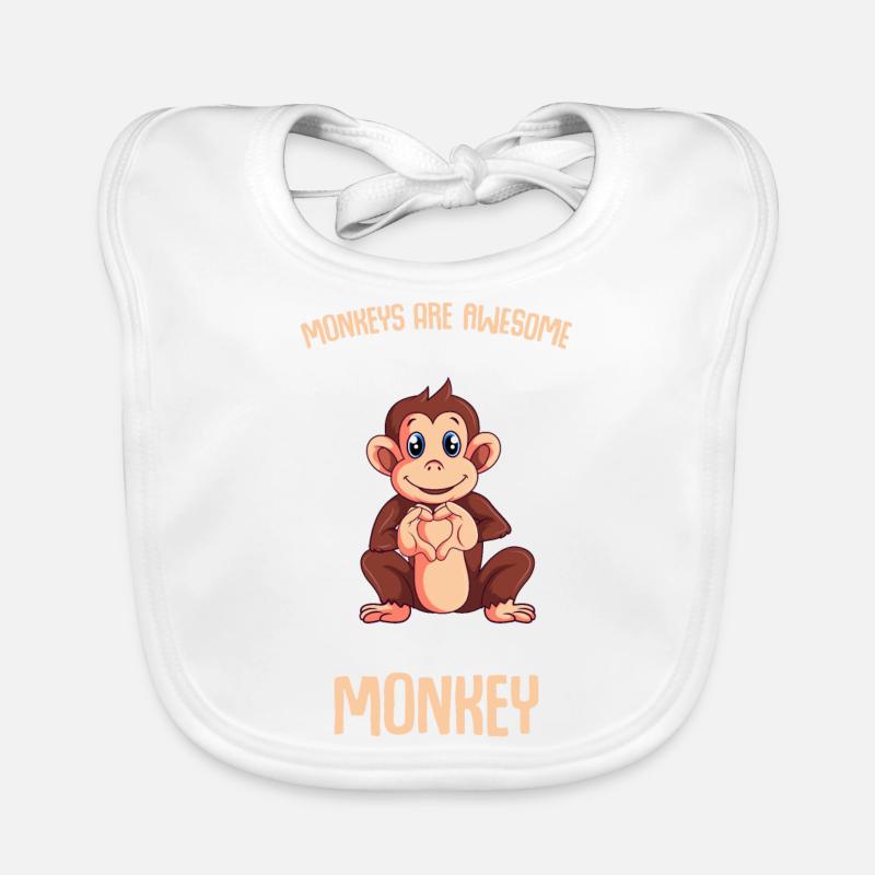 Affe Liebhaber Affen Geschenk Baby Bio-Lätzchen