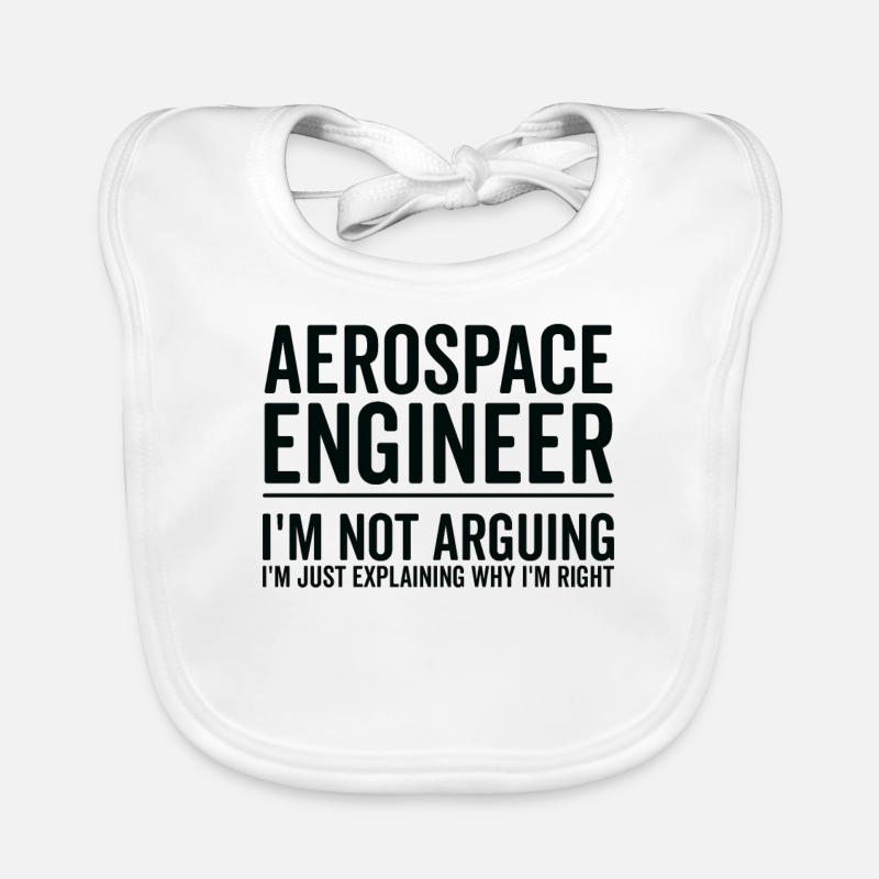 Just Explaining - Aerospace Engineer Organic Baby Bibs