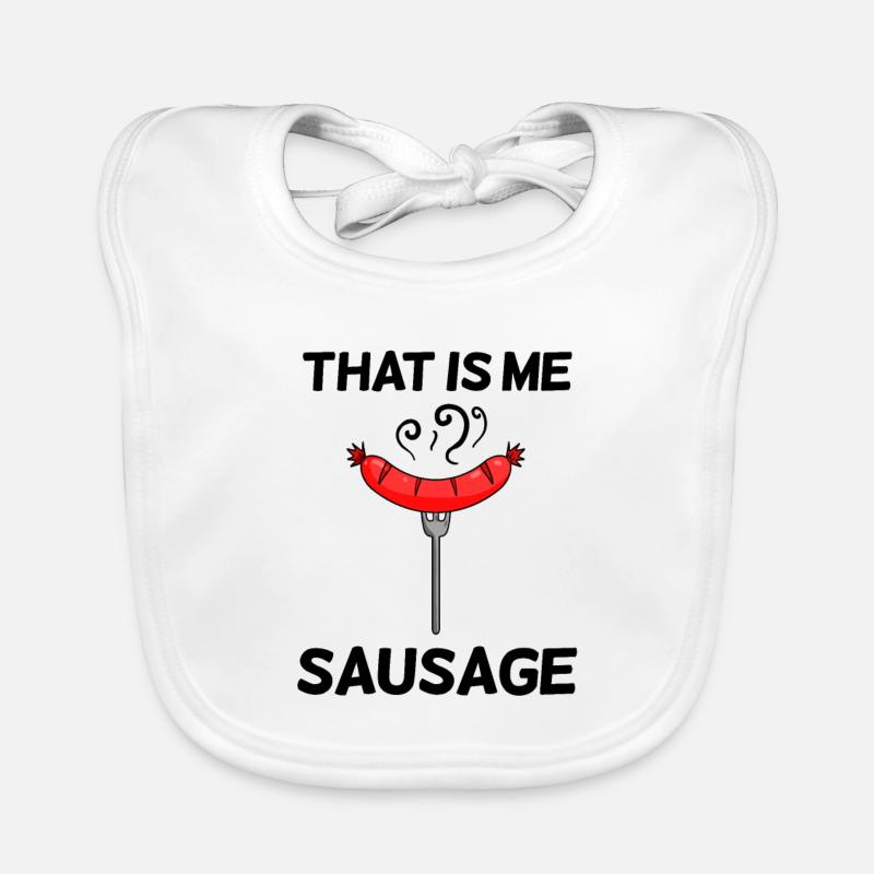 Wurst Spruch lustig Baby Bio-Lätzchen