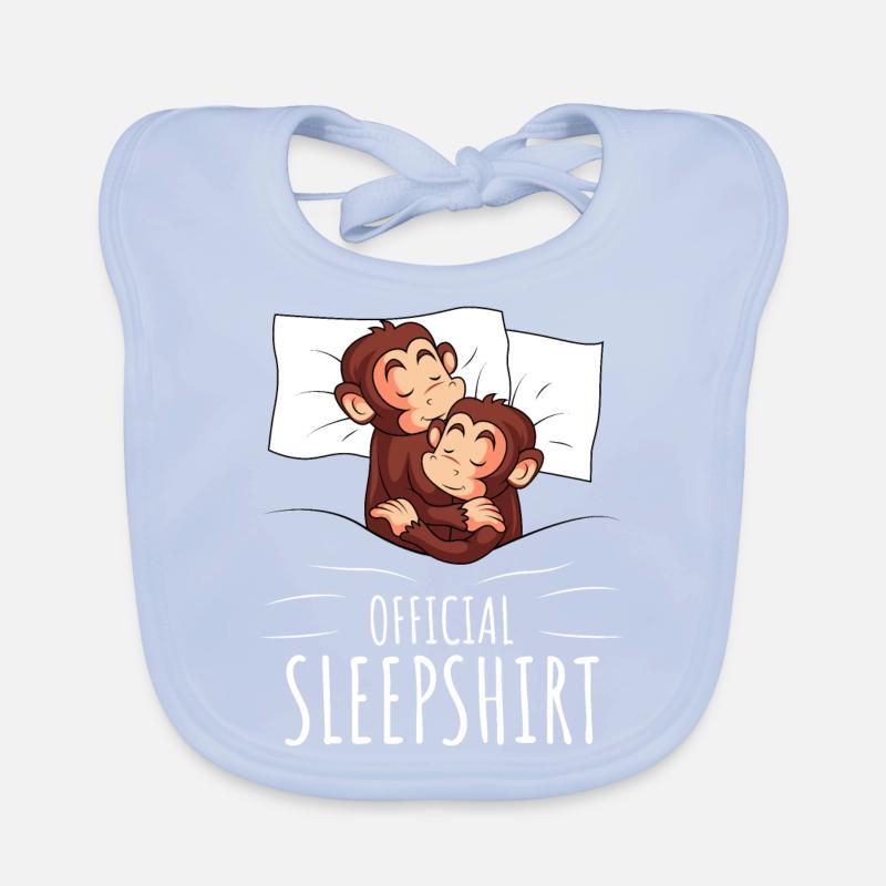 Monkey Sleeping Shirt Monkey Gift Organic Baby Bibs