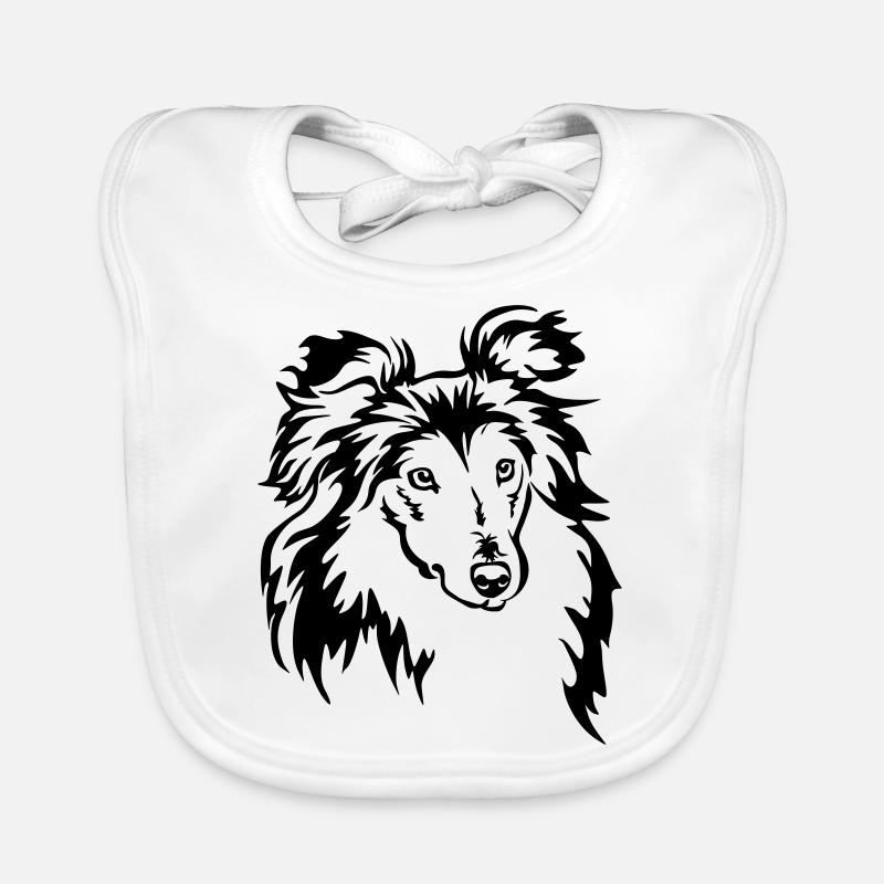 Sheltie Kopf Baby Bio-Lätzchen