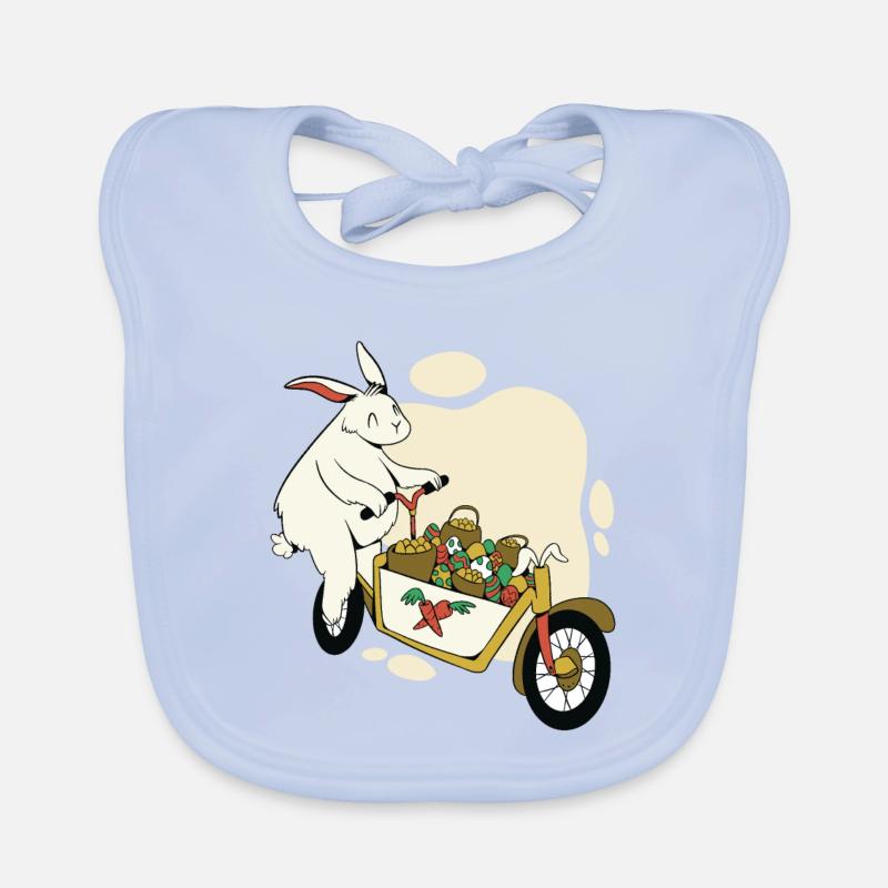 Easter on the cargo bike Organic Baby Bibs