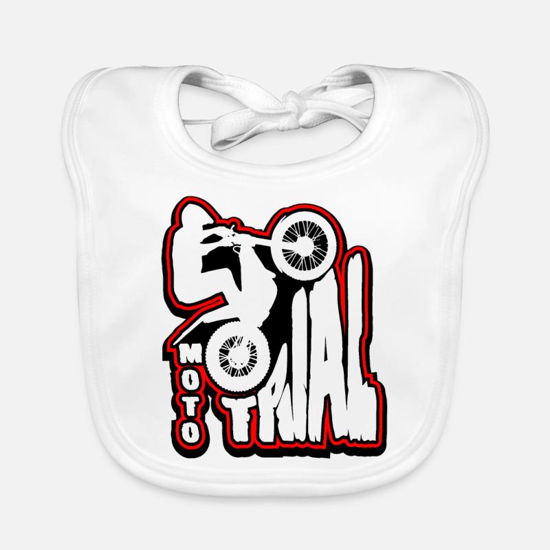 Fahrer von Moto Trial Baby Bio-Lätzchen