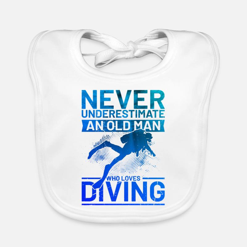 Scuba Diver Dicton Hommes Plongeurs Bavoir bio Bébé