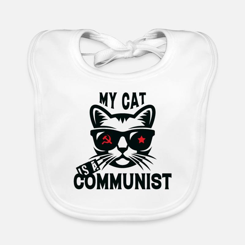 Mon chat est communiste Bavoir bio Bébé