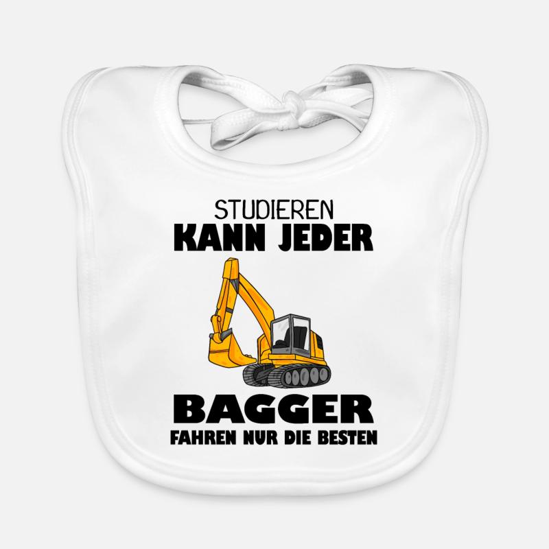 Bagger Baggerfahrer Spruch Baby Bio-Lätzchen
