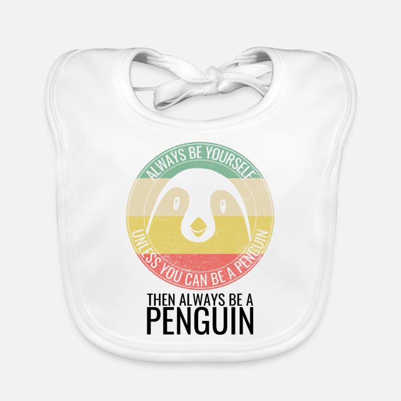 Pingouin - Toujours sois toi-même - Dire Bavoir bio Bébé