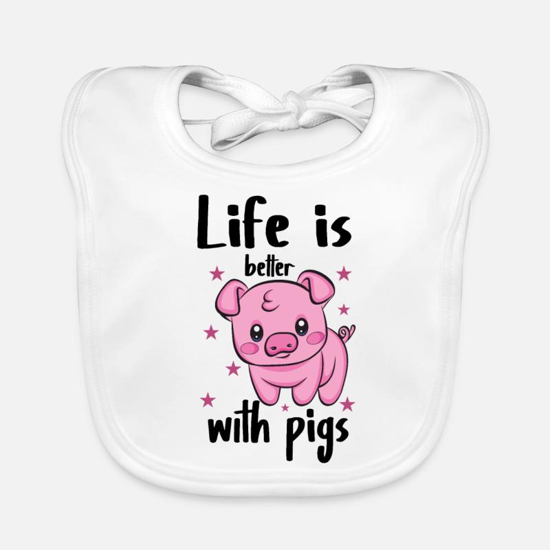 Cochon Bavoir bio Bébé