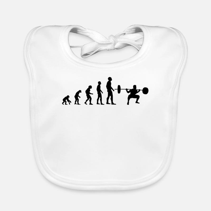 Bodybuilder Force Sport Squats Squats Cadeau Bavoir bio Bébé
