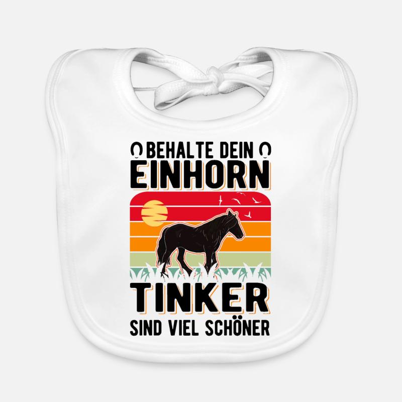 Irish Tinker Pferd Einhorn Tinkerpferd Baby Bio-Lätzchen