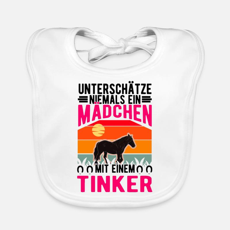 Irish Tinker Pferd Mädchen Tinkerpferd Baby Bio-Lätzchen