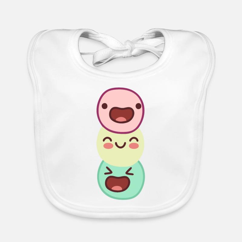 funny happy - unusually funny threesome Organic Baby Bibs