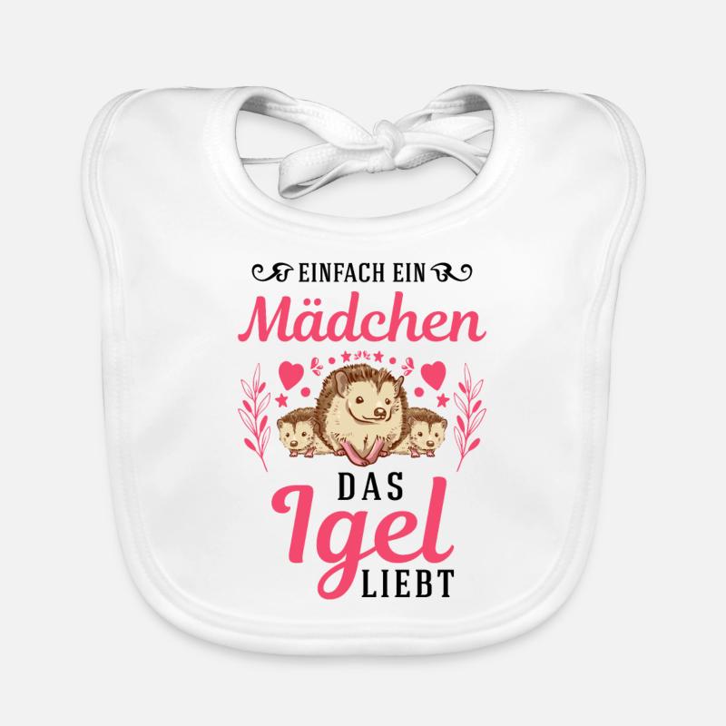 Einfach ein Mädchen das Igel liebt Stacheligel Baby Bio-Lätzchen