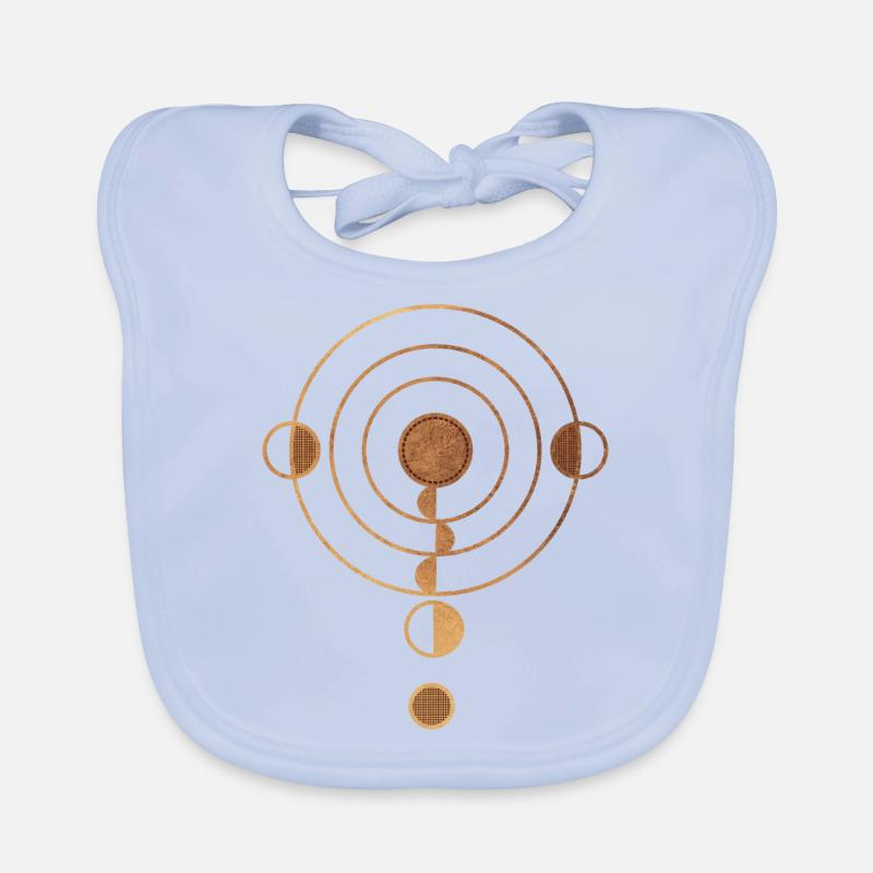 Crop Circle Sacred Geometry Stargazer Organic Baby Bibs