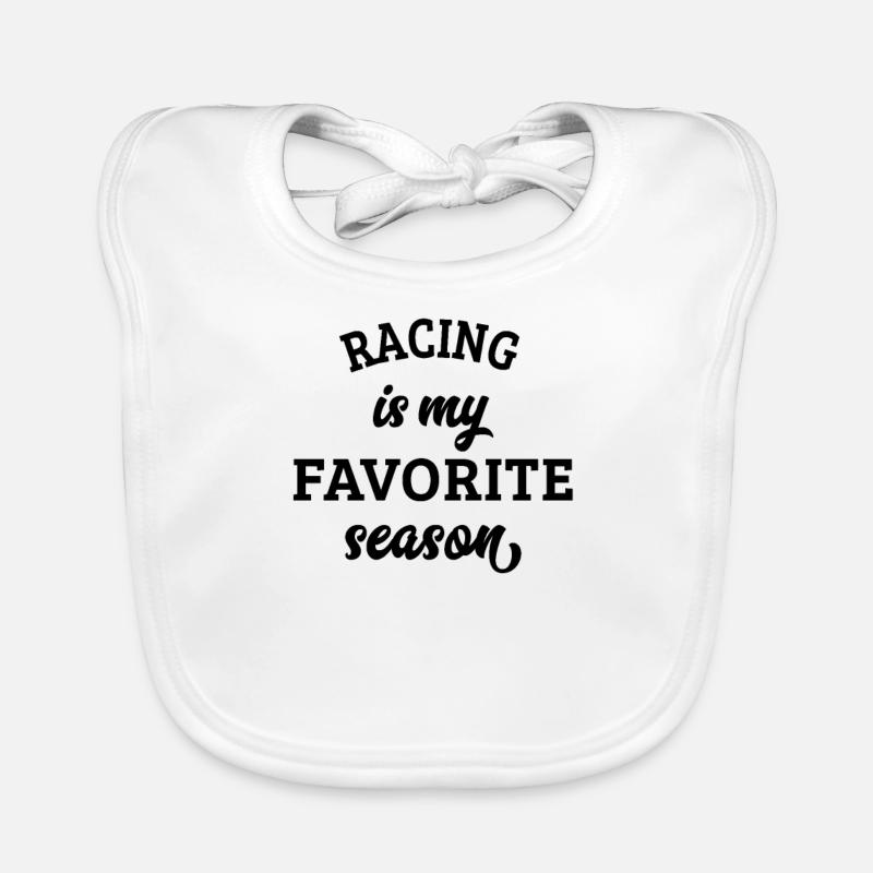 La course est ma saison préférée Bavoir bio Bébé