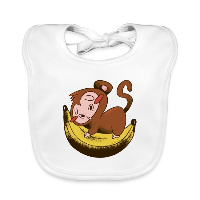 Affe schläft auf einer Banane
