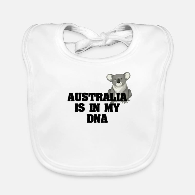 L’Australie est dans mon ADN Australien Bavoir bio Bébé