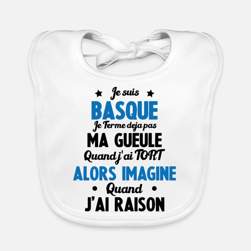 Je suis Basque - Je ferme pas ma gueule Bavoir bio Bébé