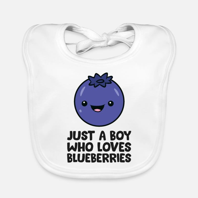 Nur ein Junge, der Blaubeeren liebt Baby Bio-Lätzchen