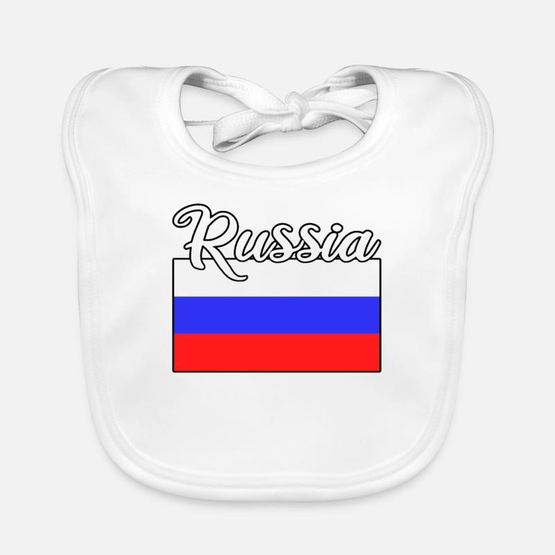 Russie Russie Drapeau Bavoir bio Bébé