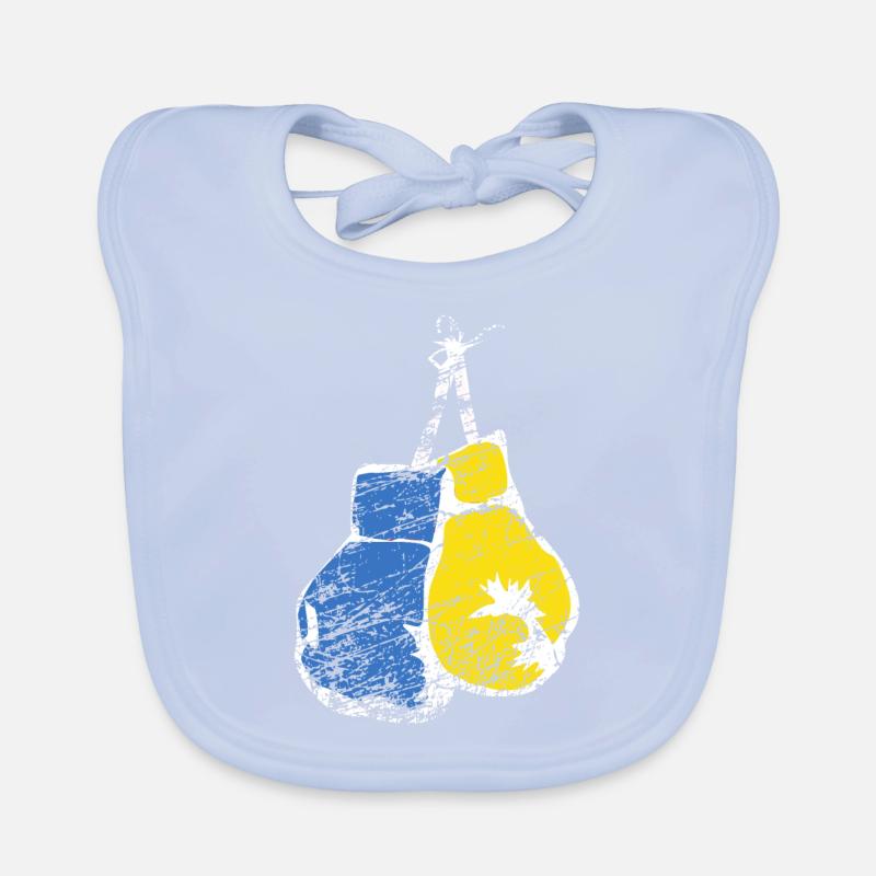 Gants De Boxe Ukraine Drapeau Stand With Ukraine Bavoir bio Bébé