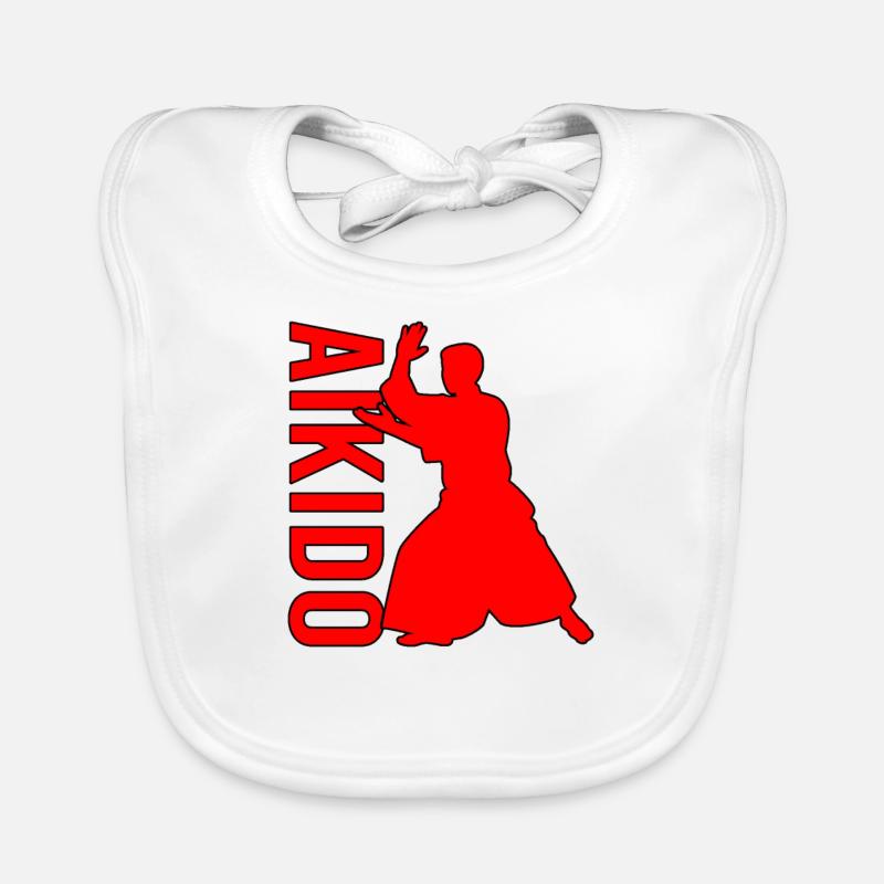 Aikido - Baby Bio-Lätzchen - Weiß