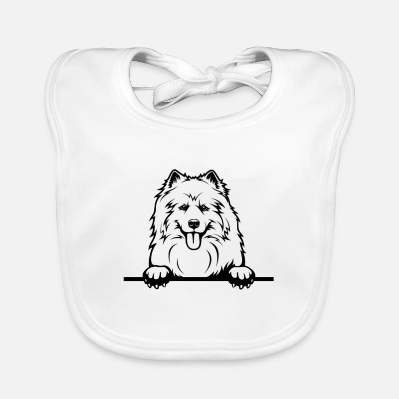 Süßer Samojede Baby Bio-Lätzchen